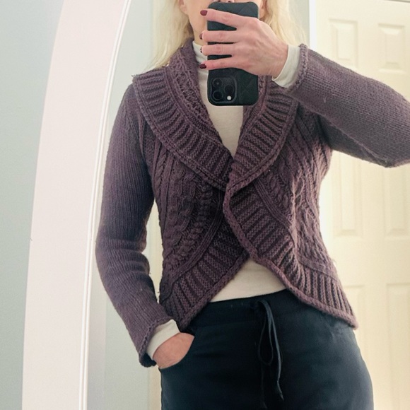 Made in Italy Wool blend Purple Knit Sweater XS - Picture 3 of 12